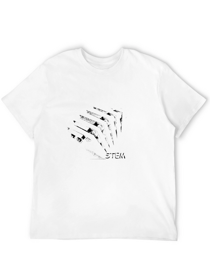 STEM Graphic Print Black T-Shirt