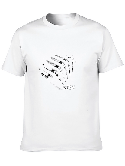 STEM Graphic Print Black T-Shirt