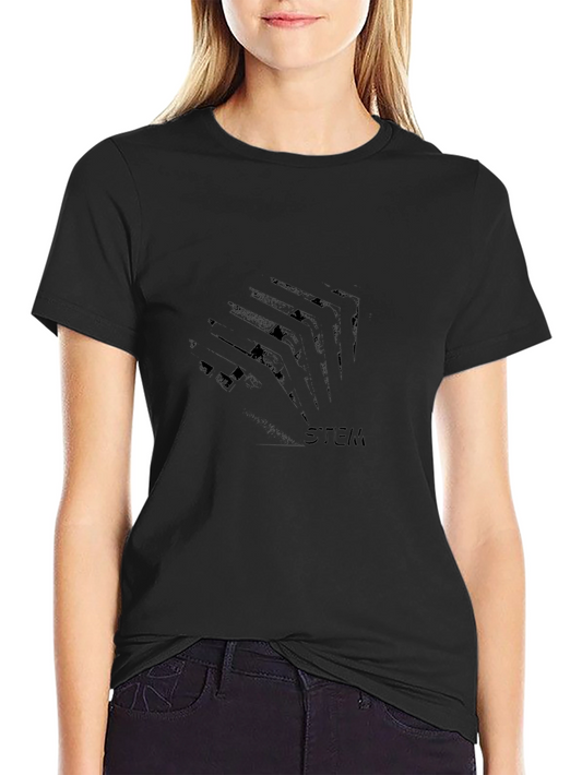 STEM Graphic Print Black T-Shirt