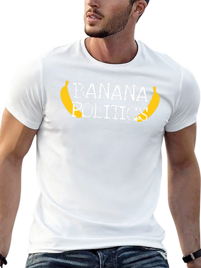 Banana Politics Graphic Tee - Unisex Black T-Shirt