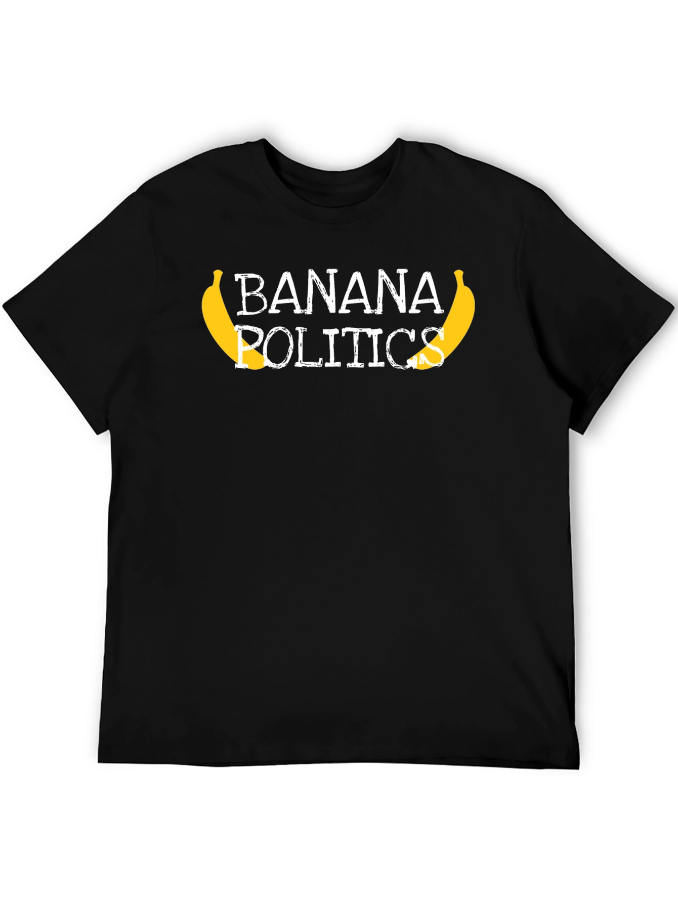Banana Politics Graphic Tee - Unisex Black T-Shirt