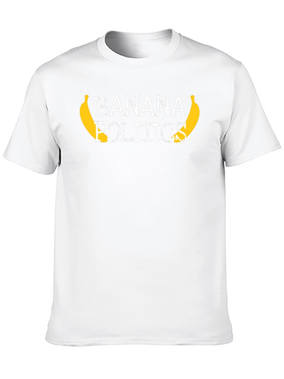 Banana Politics Graphic Tee - Unisex Black T-Shirt