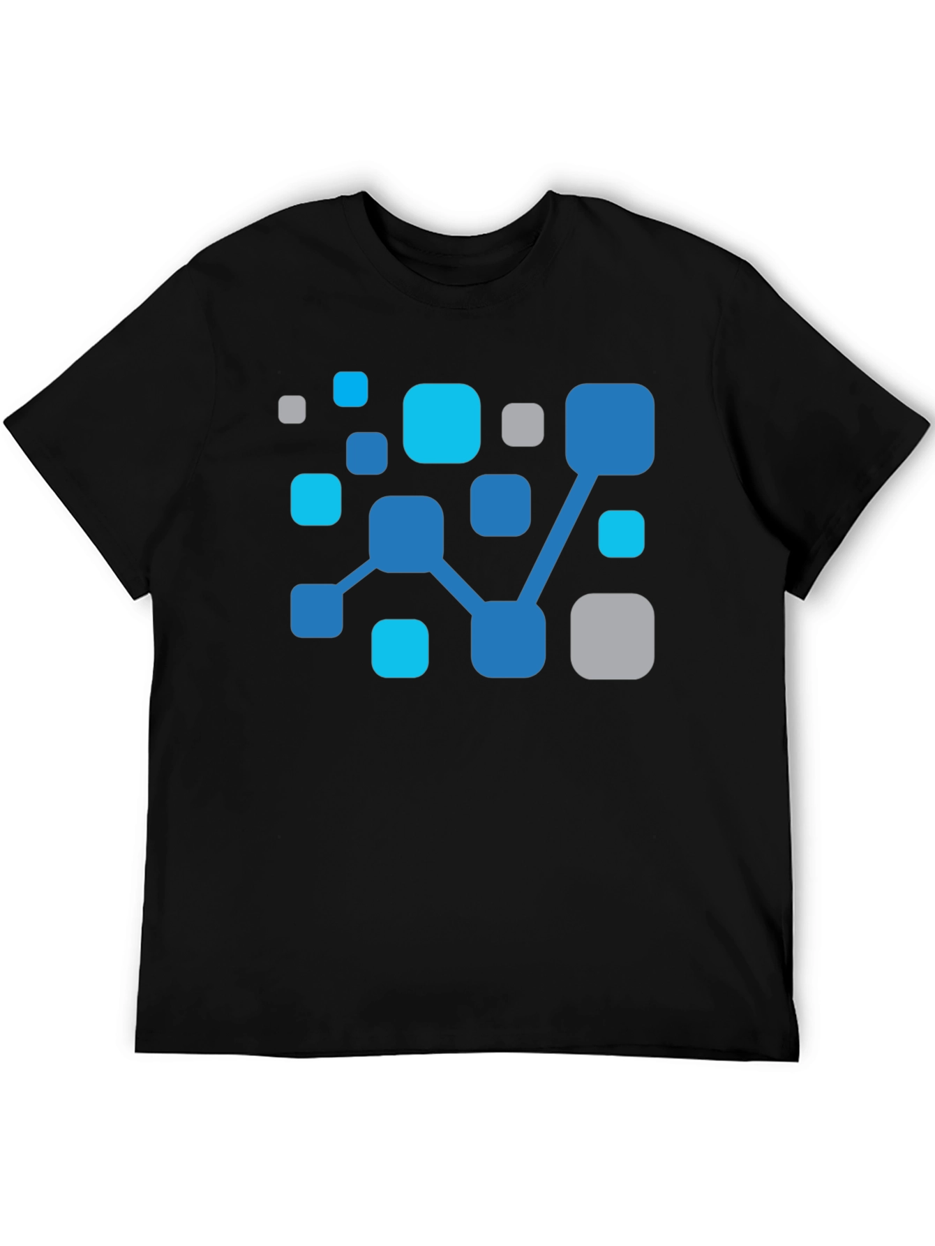 Abstract Network Black T-Shirt