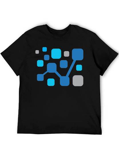 Abstract Network Black T-Shirt