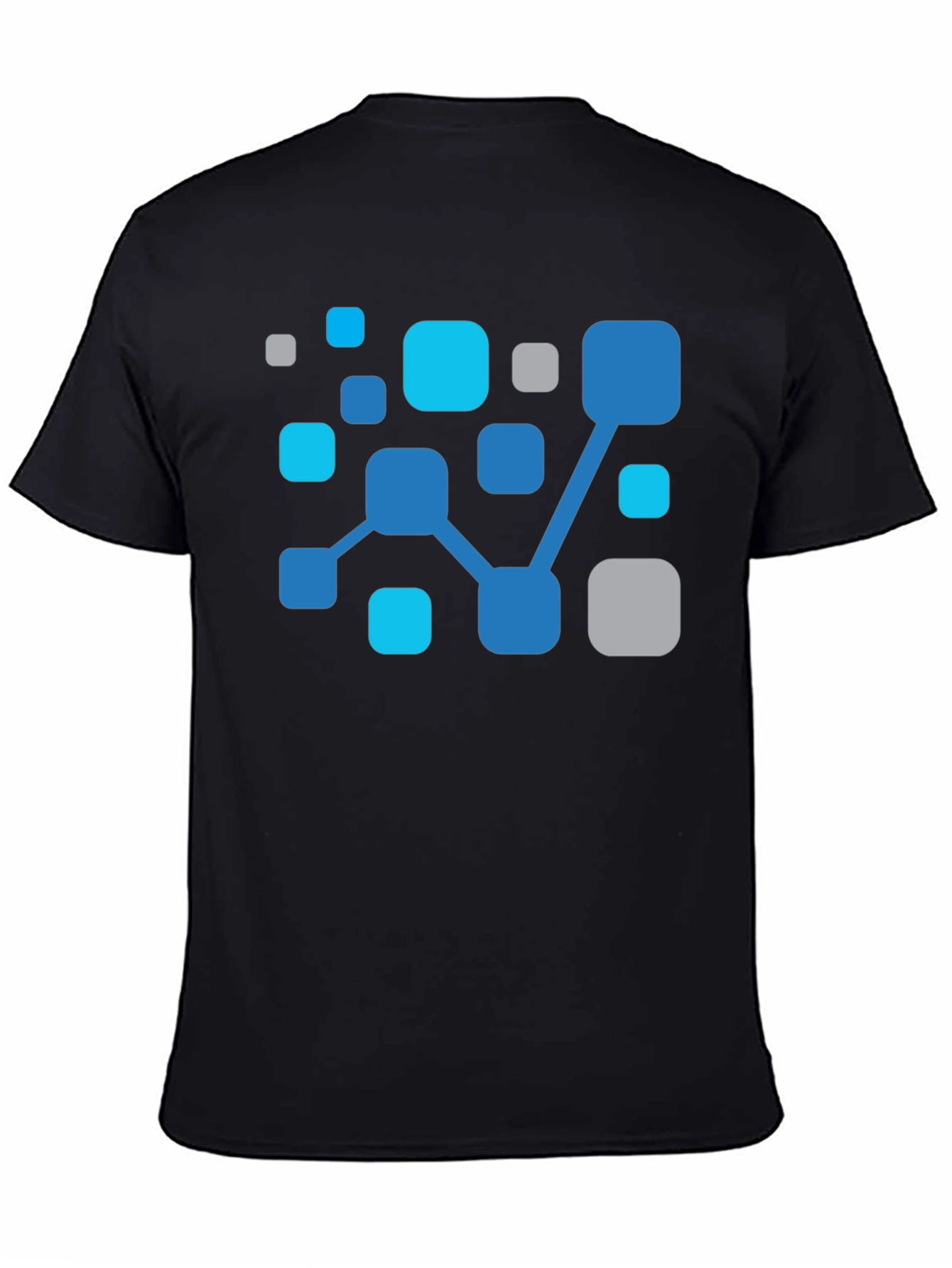Abstract Network Black T-Shirt