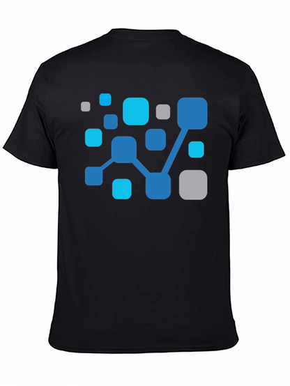 Abstract Network Black T-Shirt