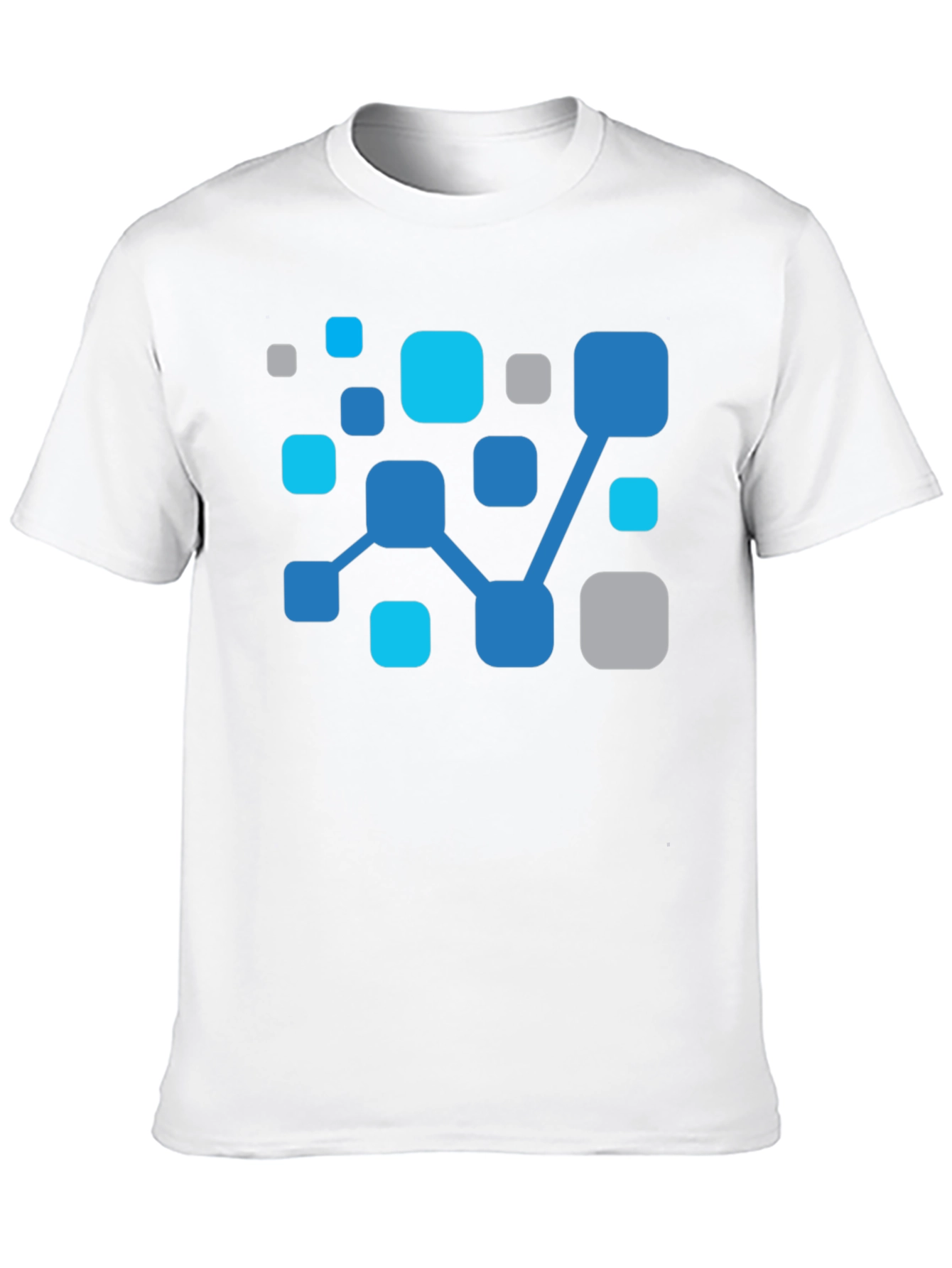 Abstract Network Black T-Shirt