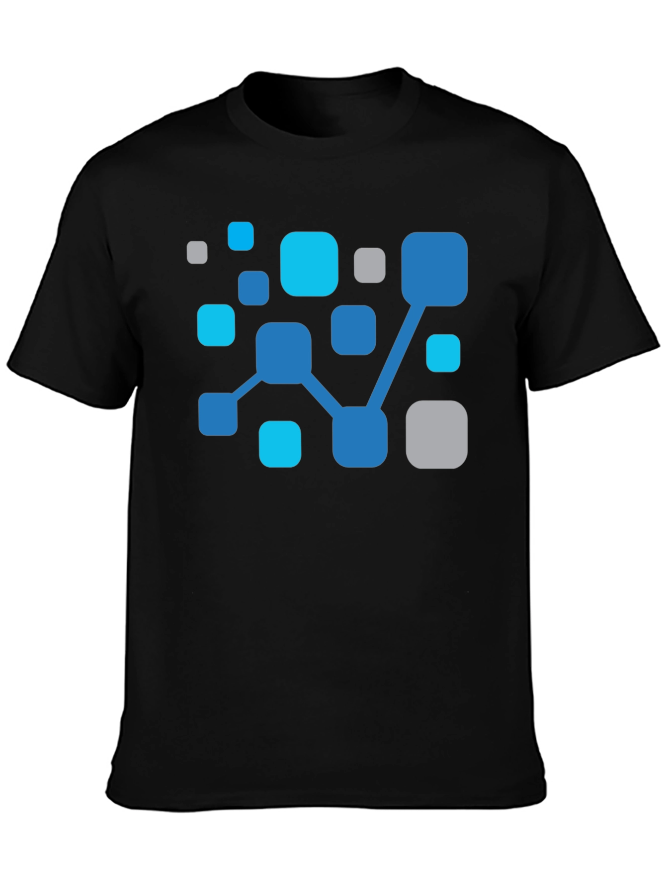 Abstract Network Black T-Shirt