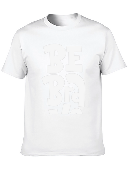 Be Brave Graphic Tee - Black Cotton Casual Shirt