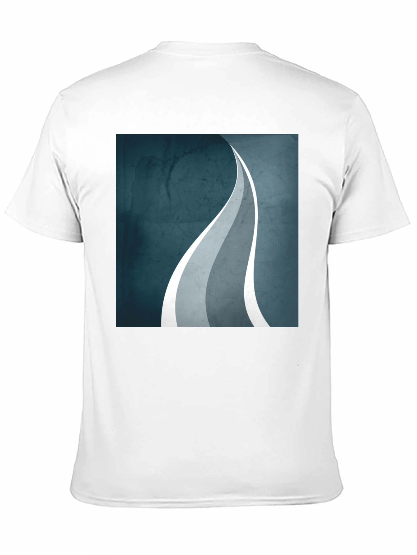 Abstract Wave Graphic Black T-Shirt
