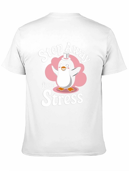 Step Away from Stress Penguin Graphic T-Shirt