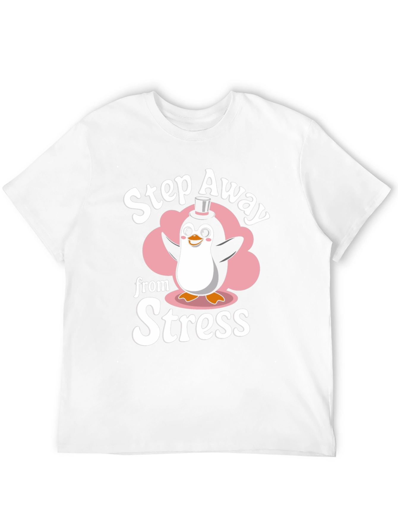 Step Away from Stress Penguin Graphic T-Shirt
