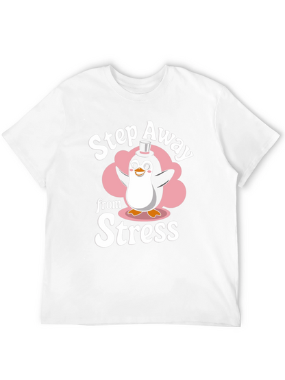 Step Away from Stress Penguin Graphic T-Shirt