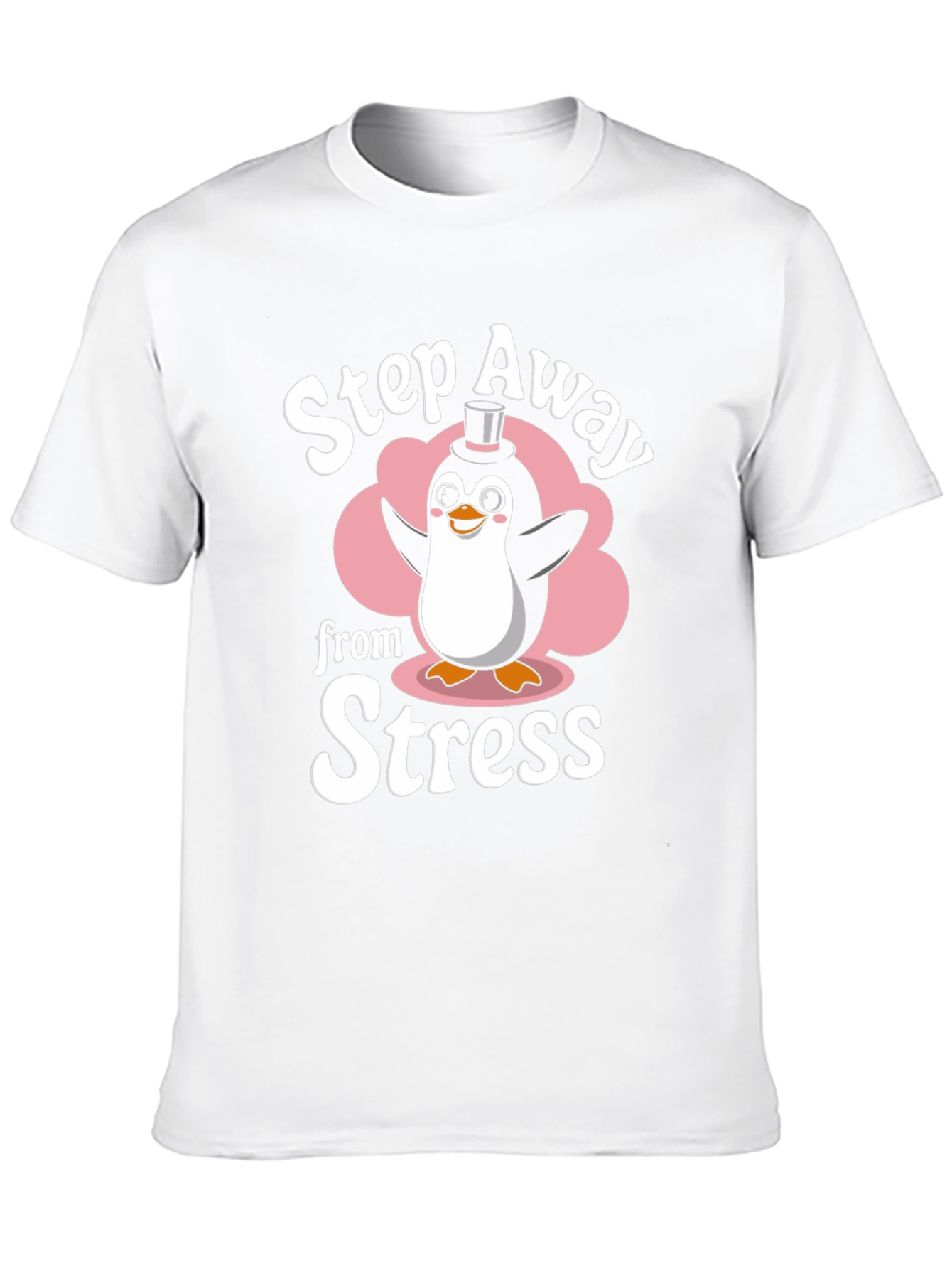 Step Away from Stress Penguin Graphic T-Shirt