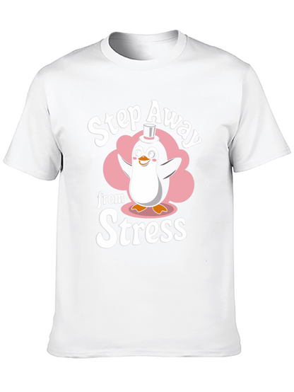 Step Away from Stress Penguin Graphic T-Shirt
