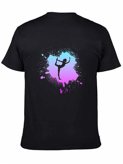 Yoga Pose Graphic T-Shirt - Trendy Mens Tee