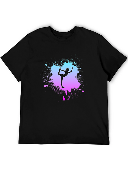 Yoga Pose Graphic T-Shirt - Trendy Mens Tee