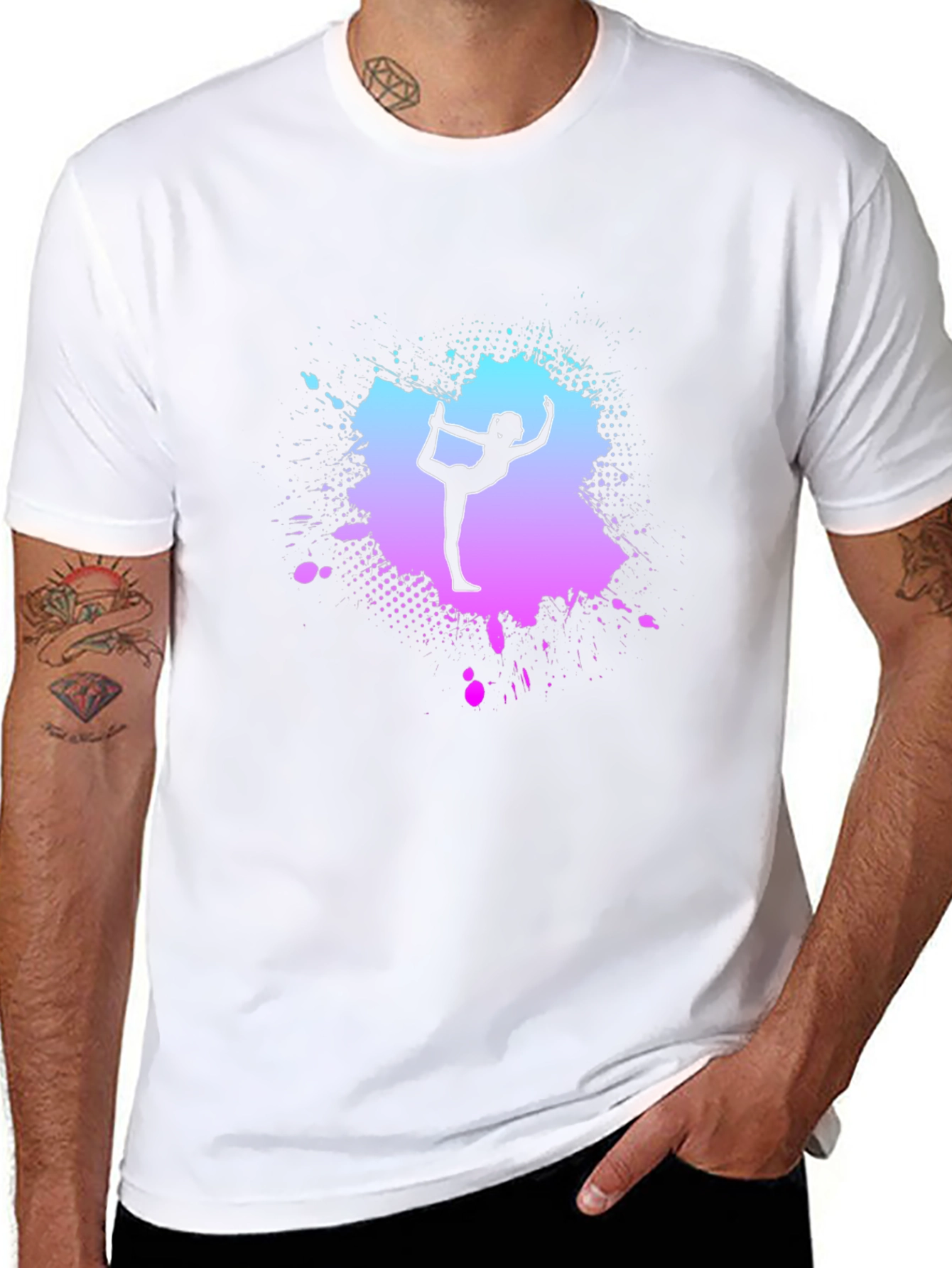 Yoga Pose Graphic T-Shirt - Trendy Mens Tee