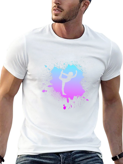 Yoga Pose Graphic T-Shirt - Trendy Mens Tee
