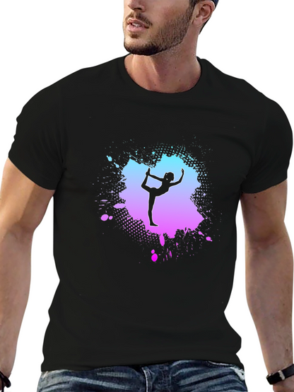 Yoga Pose Graphic T-Shirt - Trendy Mens Tee