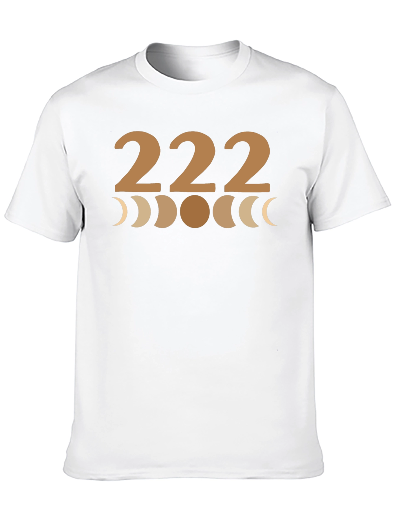 222 Moon Phase Graphic Tee - Black Cotton T-Shirt