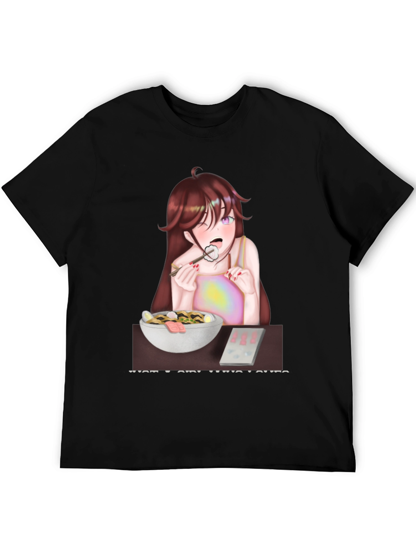Anime Girl Eating Ramen T-Shirt