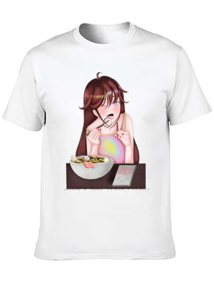 Anime Girl Eating Ramen T-Shirt
