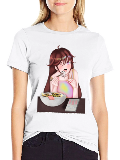 Anime Girl Eating Ramen T-Shirt