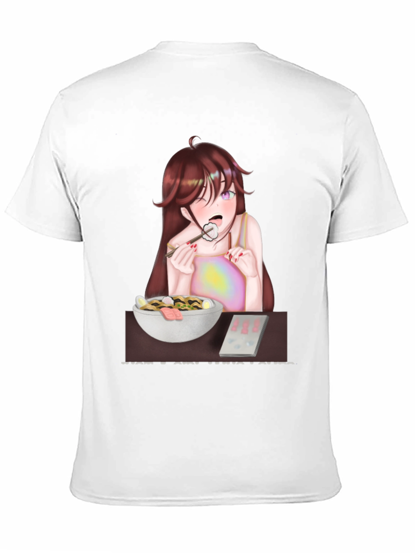 Anime Girl Eating Ramen T-Shirt