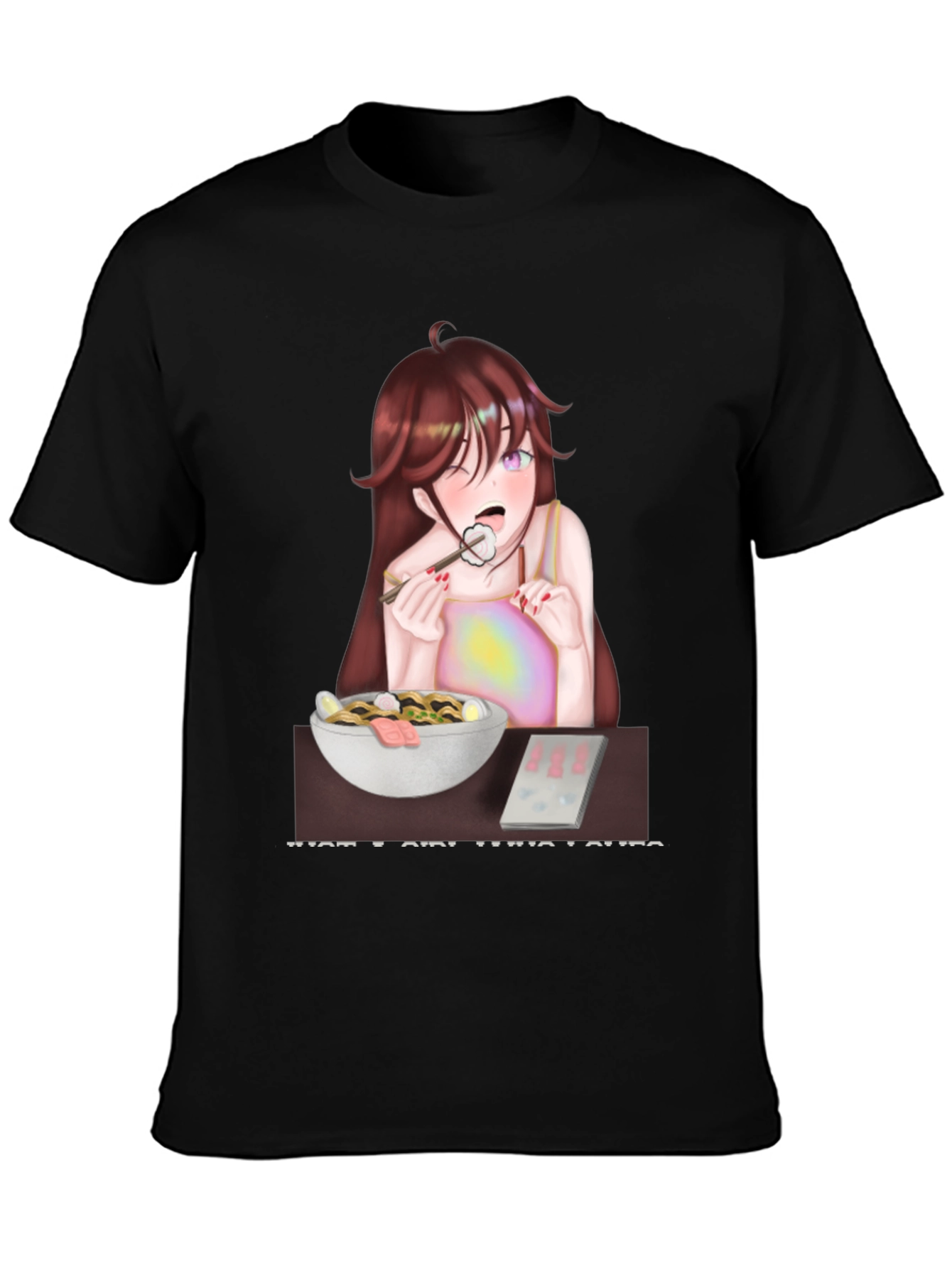 Anime Girl Eating Ramen T-Shirt