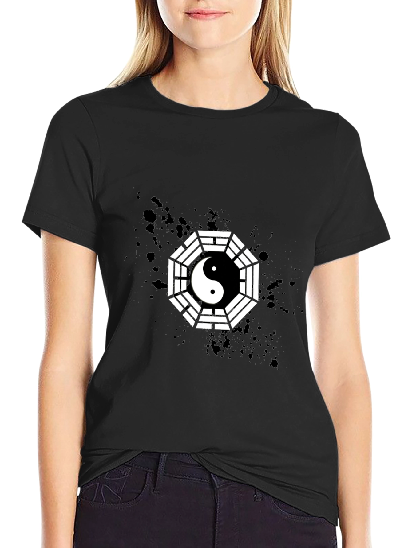 Yin Yang Bagua Graphic T-Shirt - Modern Style