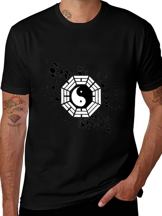 Yin Yang Bagua Graphic T-Shirt - Modern Style