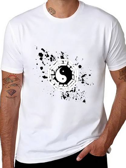Yin Yang Bagua Graphic T-Shirt - Modern Style