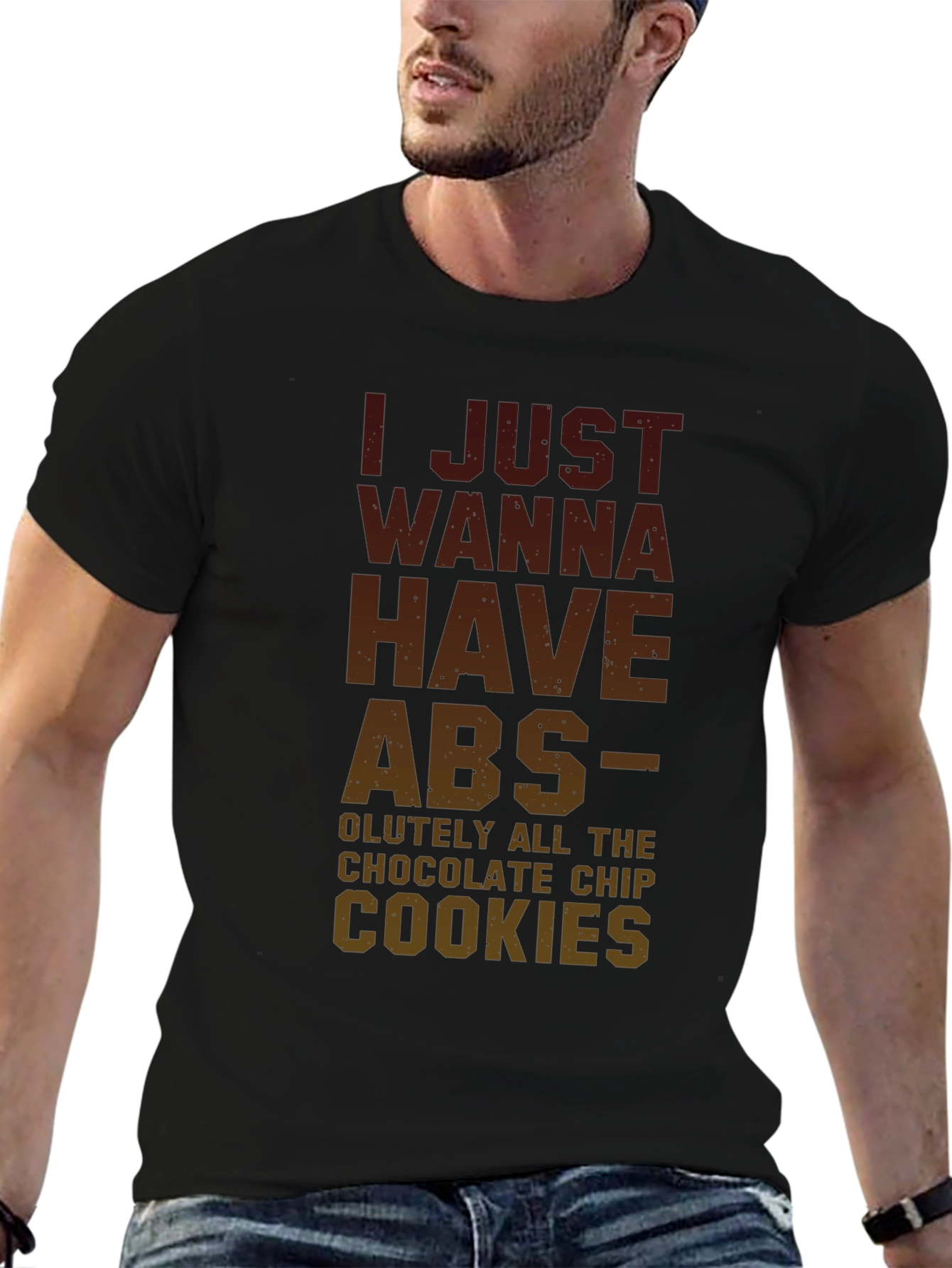 Abs & Cookies Funny Graphic T-Shirt