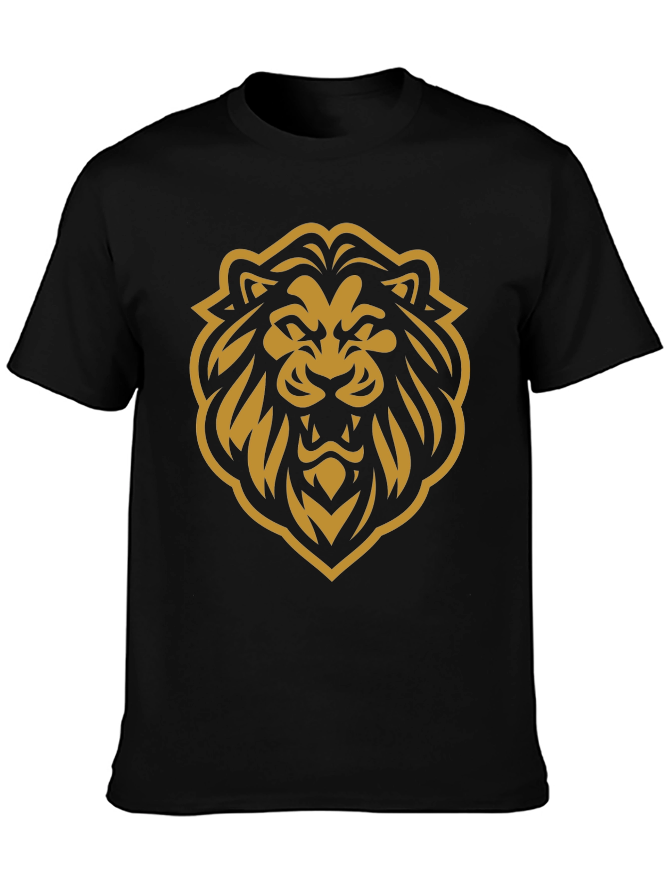 Bold Lion Graphic T-Shirt - Black