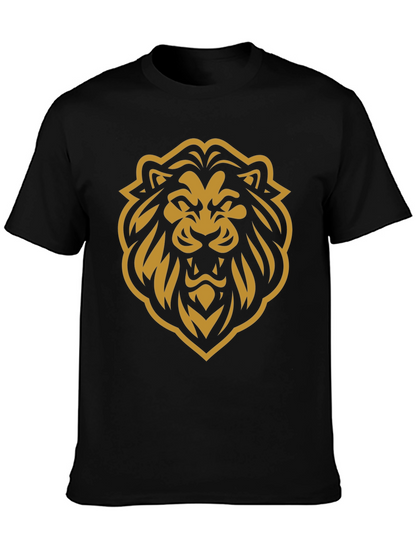 Bold Lion Graphic T-Shirt - Black