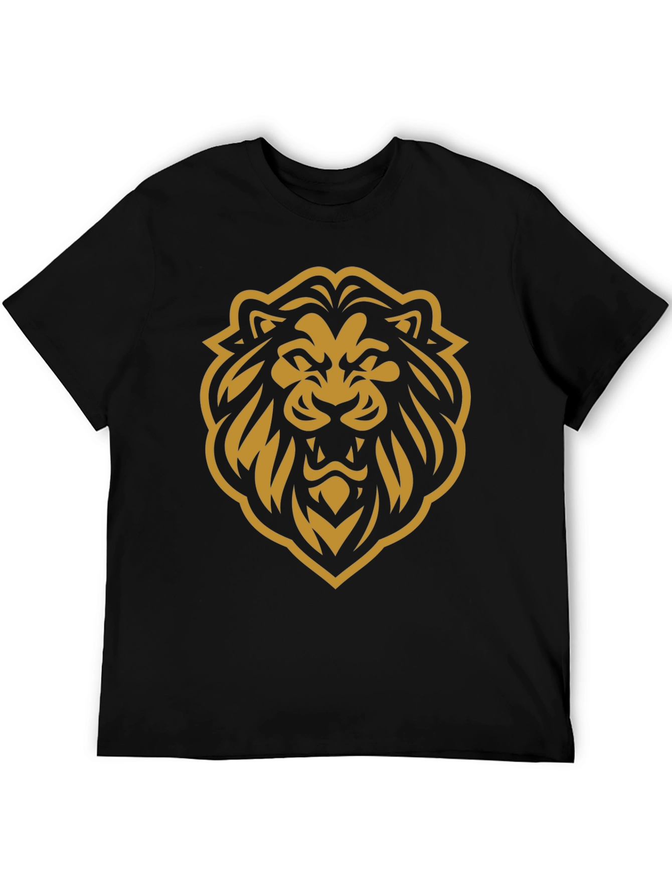 Bold Lion Graphic T-Shirt - Black