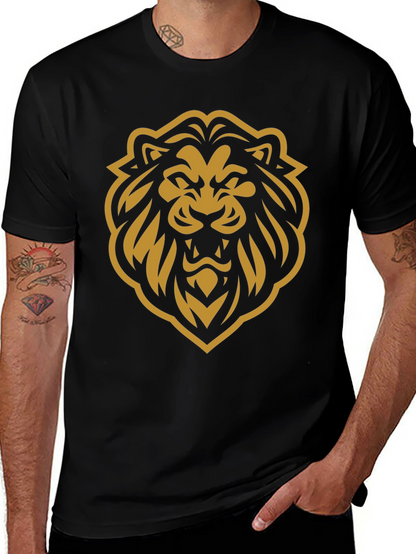 Bold Lion Graphic T-Shirt - Black