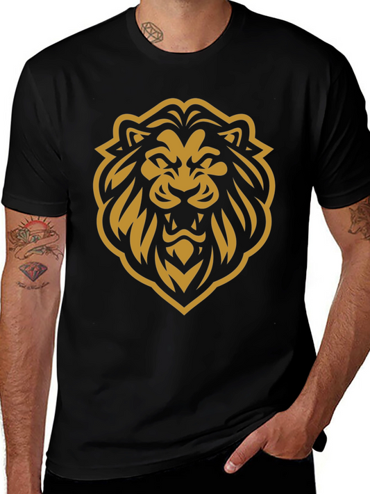 Bold Lion Graphic T-Shirt - Black