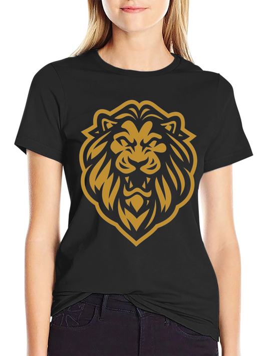 Bold Lion Graphic T-Shirt - Black