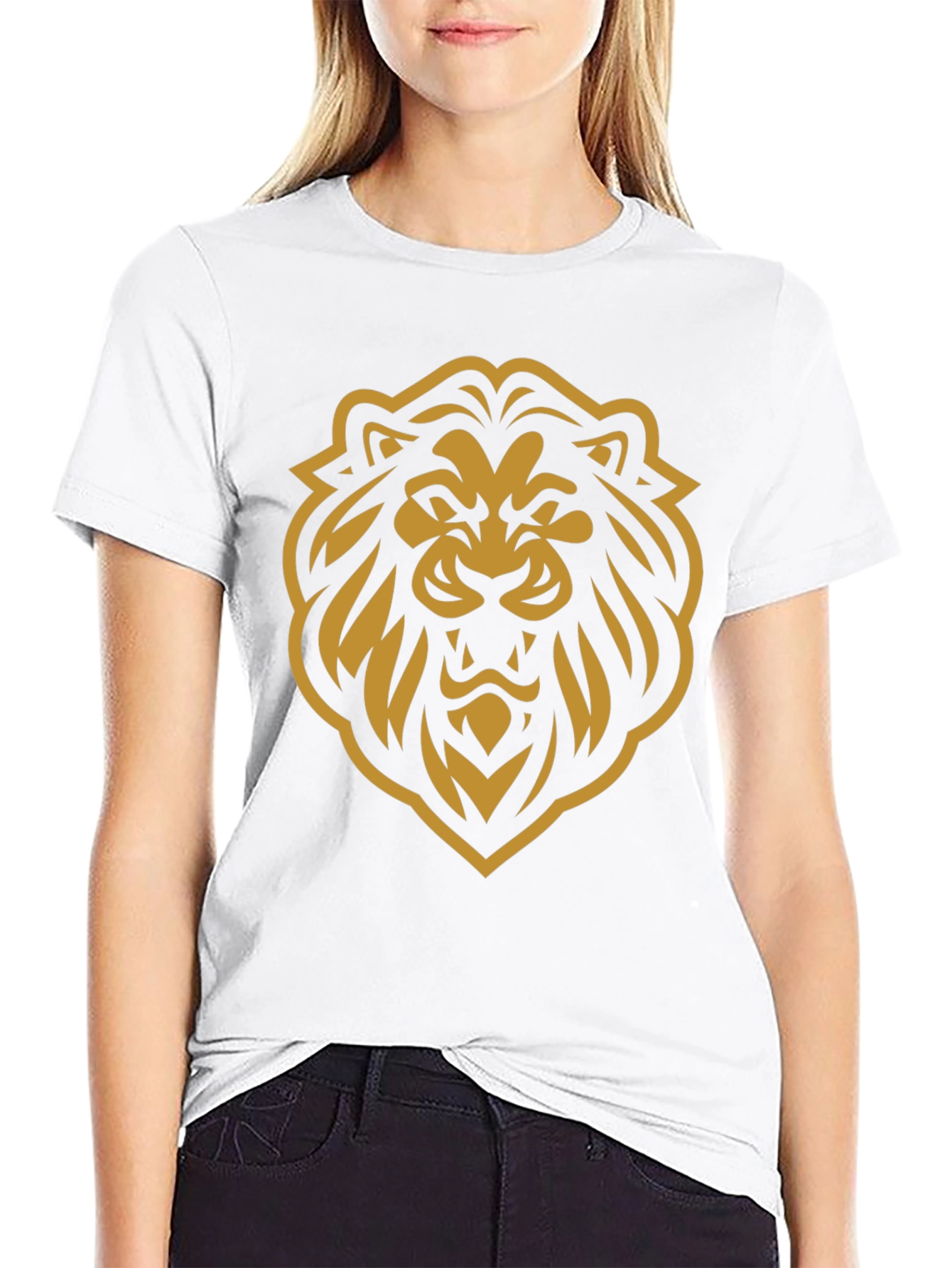 Bold Lion Graphic T-Shirt - Black