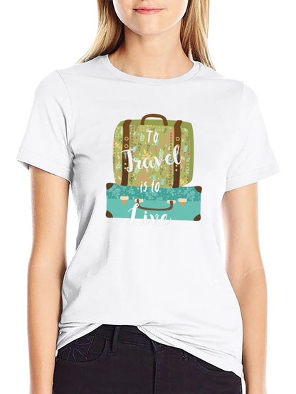 Travel to Live Suitcase Graphic Tee