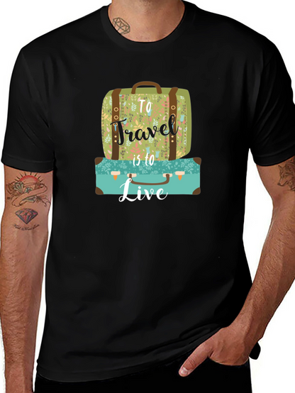 Travel to Live Suitcase Graphic Tee