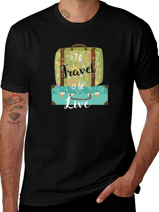Travel to Live Suitcase Graphic Tee