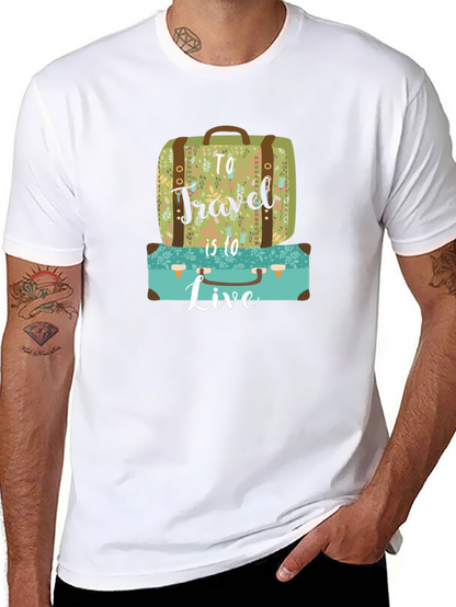 Travel to Live Suitcase Graphic Tee