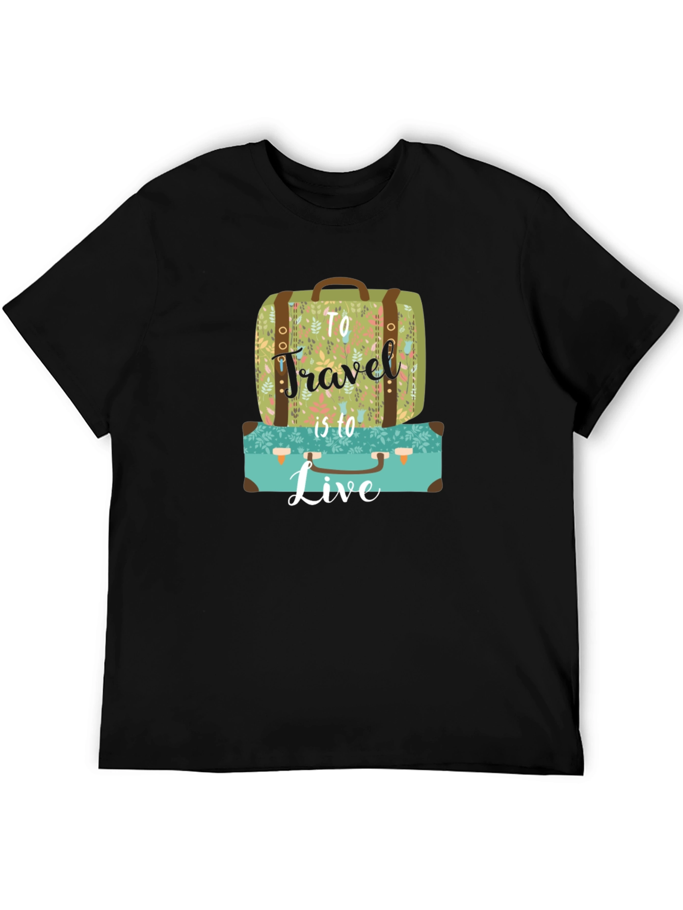 Travel to Live Suitcase Graphic Tee