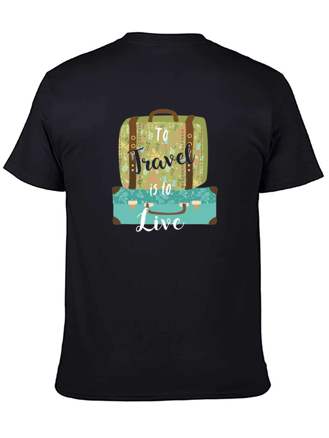 Travel to Live Suitcase Graphic Tee