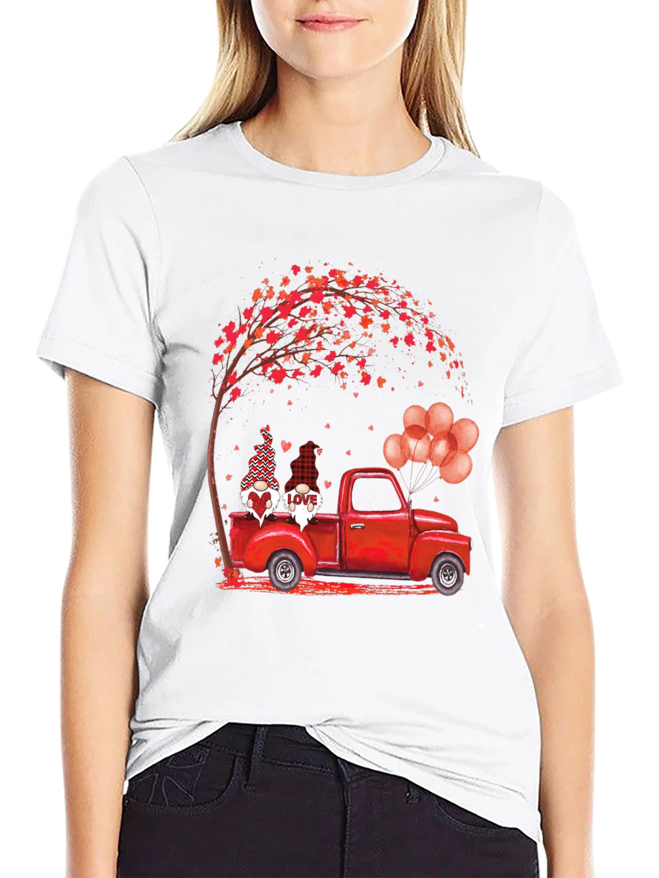 Valentines Gnome Truck T-Shirt - Love