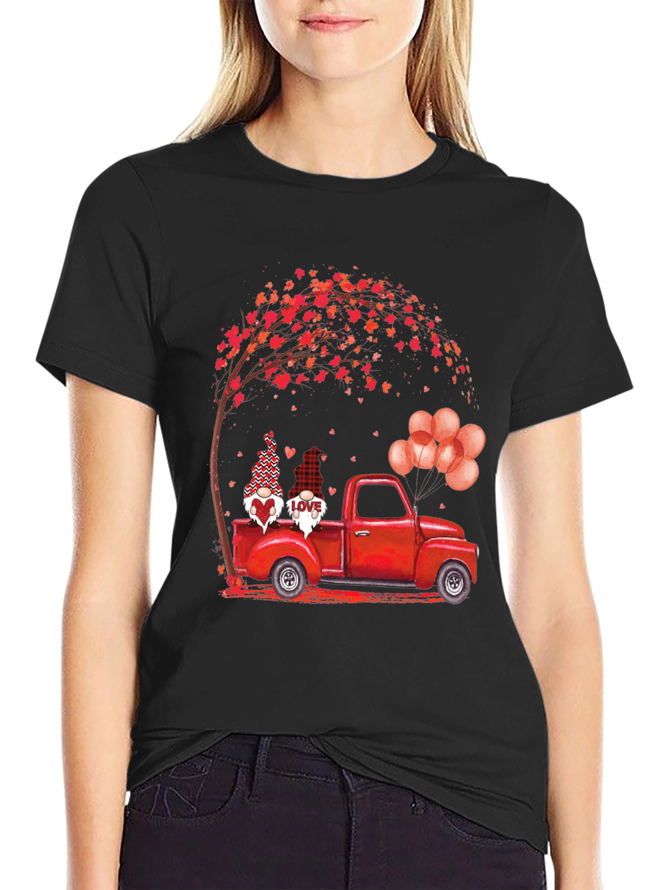 Valentines Gnome Truck T-Shirt - Love