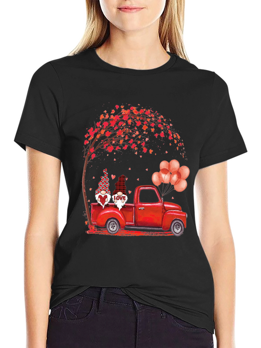 Valentines Gnome Truck T-Shirt - Love